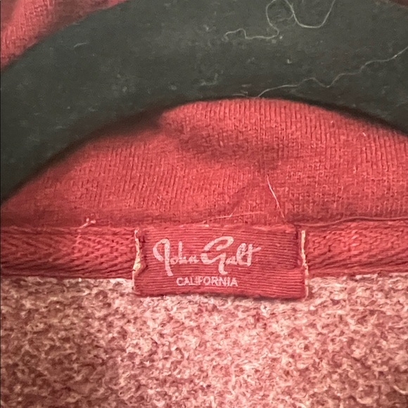 Brandy Melville Maroon Half-Zip Hoodie with New York Print - Picture 2 of 6